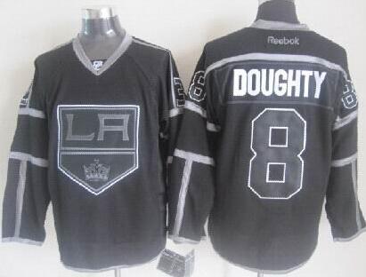 Los Angeles Kings 8 Drew Doughty Black ICE Fashion NHL Jerseys