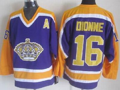 Los Angeles Kings #16 Marcel Dionne Purple Throwback CCM NHL Jersey