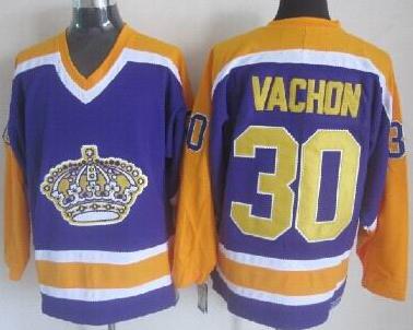 Los Angeles Kings #30 Rogie Vachon Purple CCM NHL Jerseys Los Angeles Kings #30 Rogie Vachon Purple CCM NHL Jerseys