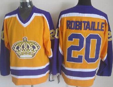 Los Angeles Kings #20 Luc Robitaille Yellow CCM NHL Jerseys