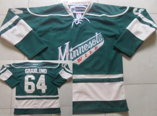 Minnesota Wild 64 Mikael Granlund Green NHL Jerseys