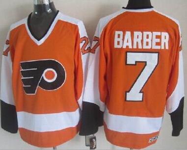 Philadelphia Flyers 7 Bill Barber Orange NHL Jerseys