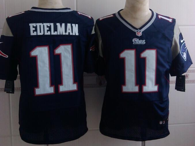 Nike New England Patriots 11 Julian Edelman Blue Elite NFL Jerseys
