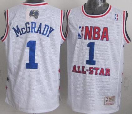 Orlando Magic #1 Tracy McGrady White 1996 All Star NBA Jerseys