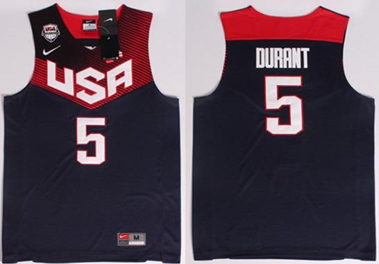 2014 USA Dream Team #5 Kevin Durant Blue Basketball Jerseys