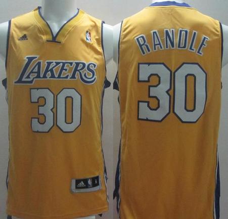 Los Angeles Lakers 30 Julius Randle Yellow Revolution 30 Swingman NBA Jerseys