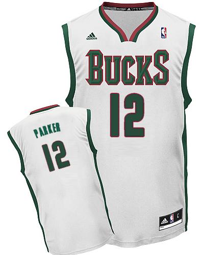 Milwaukee Bucks #12 Jabari Parker White Revolution 30 Swingman NBA Jerseys