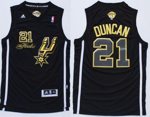 San Antonio Spurs 21 Tim Duncan Black 2014 Fianls Champions NBA Jerseys