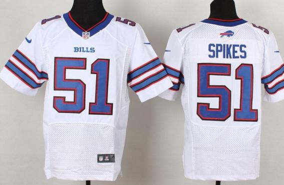 Nike Buffalo Bills 51 Brandon Spikes White Elite NFL Jerseys