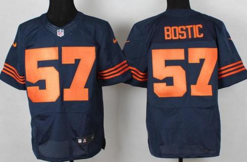 Nike Chicago Bears #57 Jon Bostic Blue With Orange Number NFL Jerseys