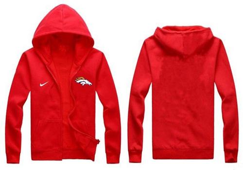 Nike Denver Broncos Authentic Logo Hoodie Red