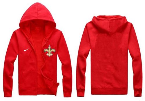 Nike New Orleans Saints Authentic Logo Hoodie Red