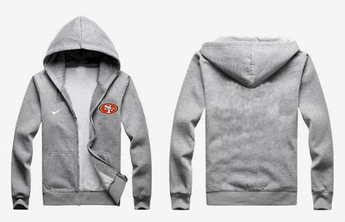 Nike San Francisco 49ers Authentic Logo Hoodie Grey