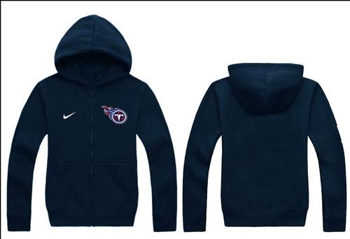 Nike Tennessee Titans Authentic Logo Hoodie Navy Blue