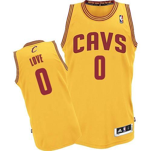 Cleveland Cavaliers 0 Kevin Love Yellow Stitched Swingman NBA Jersey