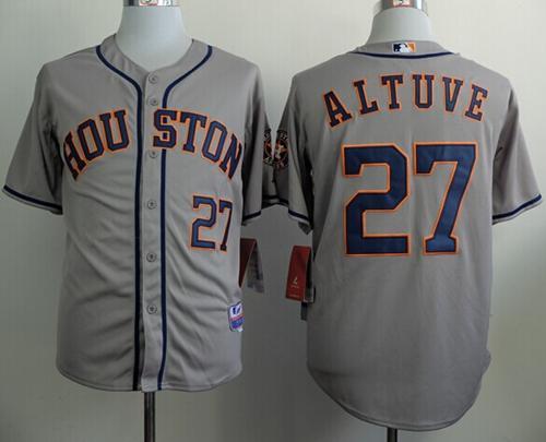 Houston Astros 27 Jose Altuve Grey MLB Jerseys