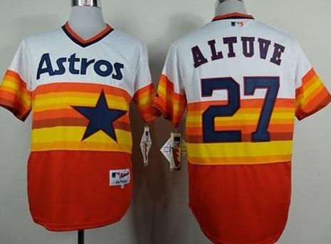 Houston Astros 27 Jose Altuve Orange White 1979 Turn Back The Clock MLB Jersey
