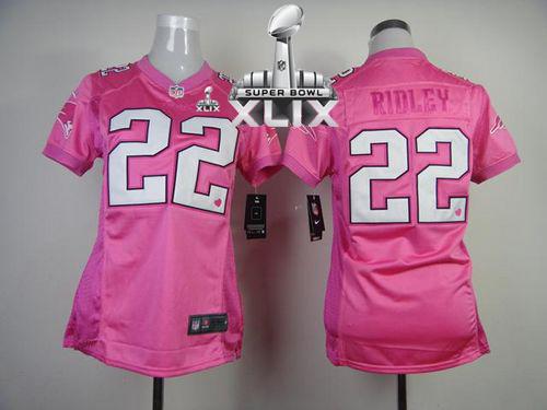 Women's Nike Patriots #22 Stevan Ridley Pink Super Bowl XLIX Be Luv'd Stitched NFL New Elite Jersey