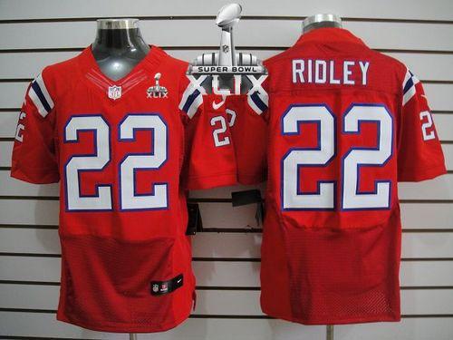 Nike Patriots #22 Stevan Ridley Red Alternate Super Bowl XLIX Men's Stitched NFL Elite Jersey