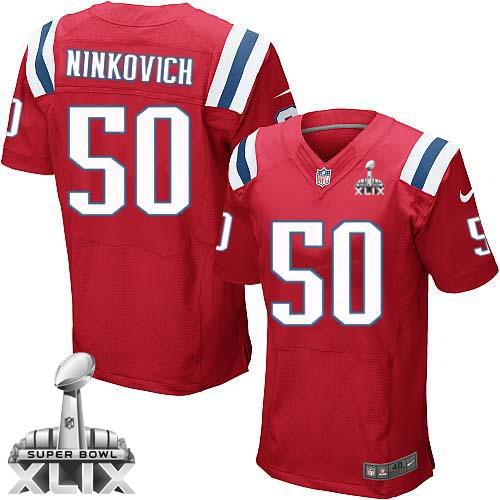 Nike Patriots #50 Rob Ninkovich Red Alternate Super Bowl XLIX Men's Stitched NFL Elite Jersey