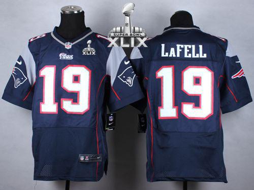 Nike Patriots #19 Brandon LaFell Navy Blue Team Color Super Bowl XLIX Men's Stitched NFL Elite Jersey
