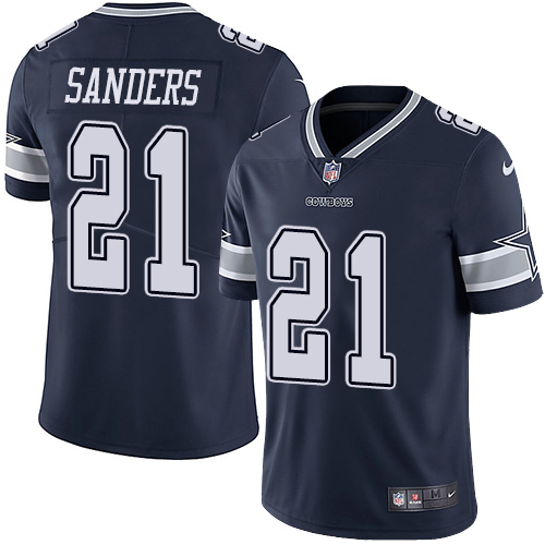 Nike Dallas Cowboys #21 Deion Sanders Navy Blue Team Color Men's Stitched NFL Vapor Untouchable Limited Jersey