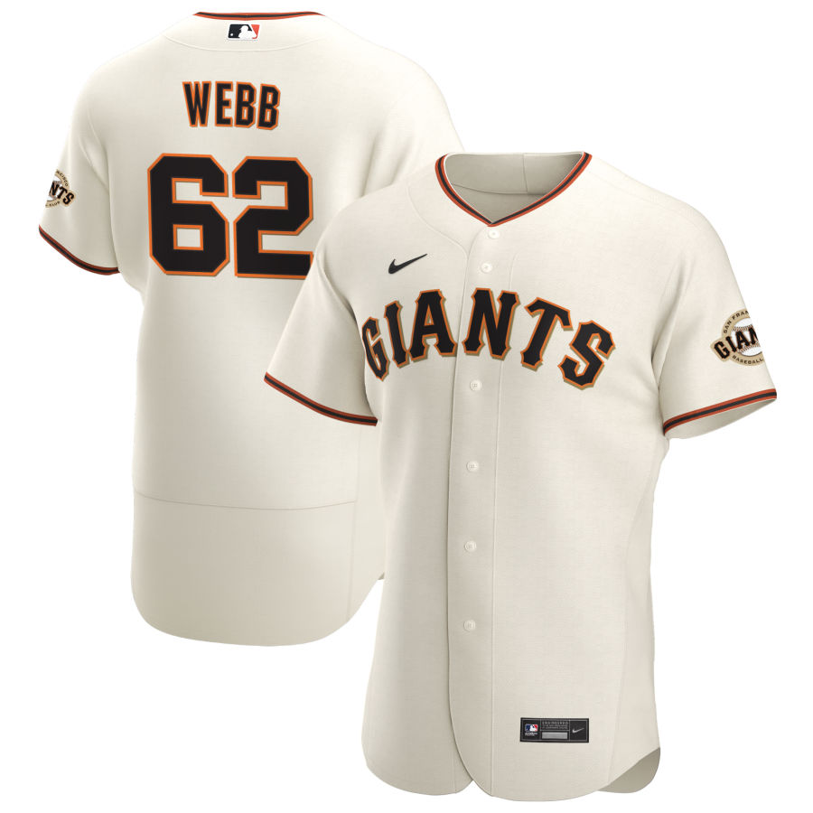 Mens San Francisco Giants #62 Logan Webb Nike Cream Home Flexbase Jersey