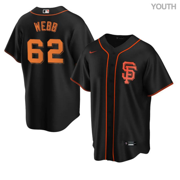 Youth San Francisco Giants #62 Logan Webb Nike Black Alternate Coolbase Jersey Youth San Francisco Giants #62 Logan Webb Nike Black Alternate Coolbase Jersey