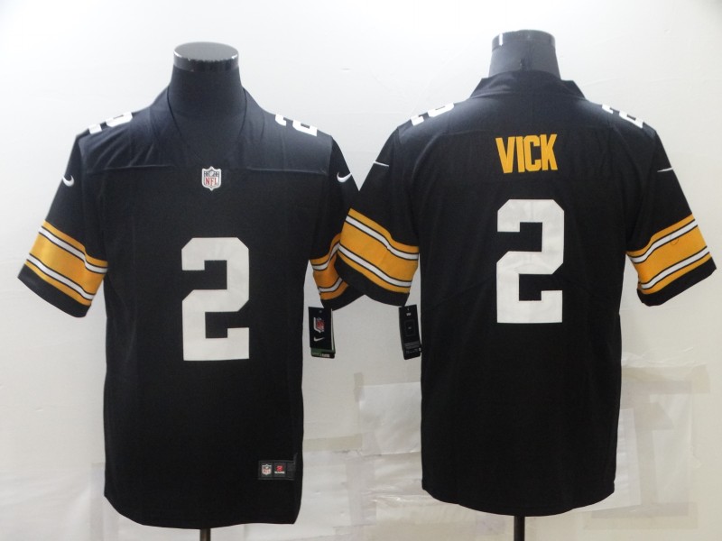 Men's Pittsburgh Steelers #2 Mike Vick Black Vapor Untouchable Stitched NFL Nike Throwback Limited Jersey