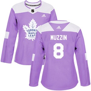 Women's Adidas Toronto Maple Leafs #8 Jake Muzzin Authentic Fights Cancer Practice Jersey - Purple