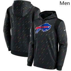 Men Buffalo Bills Nike Charcoal 2021 NFL Crucial Catch Therma Pullover Hoodie