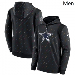 Men Dallas Cowboys Nike Charcoal 2021 NFL Crucial Catch Therma Pullover Hoodie