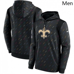Men New Orleans Saints Nike Charcoal 2021 NFL Crucial Catch Therma Pullover Hoodie