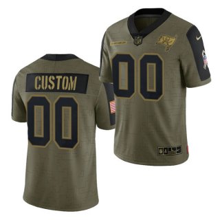 Men's Olive Tampa Bay Buccaneers ACTIVE PLAYER Custom 2021 Salute To Service Limited Stitched Jersey