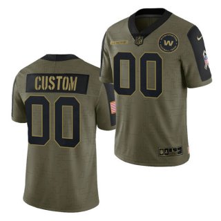 Men's Olive Washington Football Team ACTIVE PLAYER Custom 2021 Salute To Service Limited Stitched Jersey