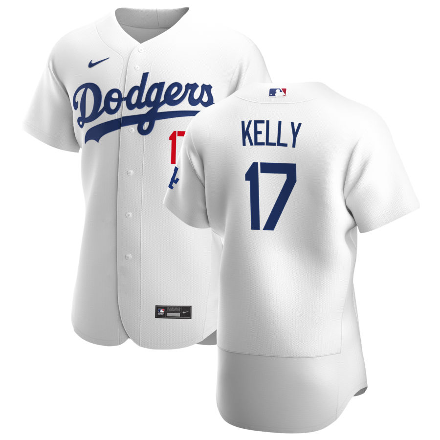 Mens Los Angeles Dodgers #17 Joe Kelly Nike White Home FlexBase Jersey