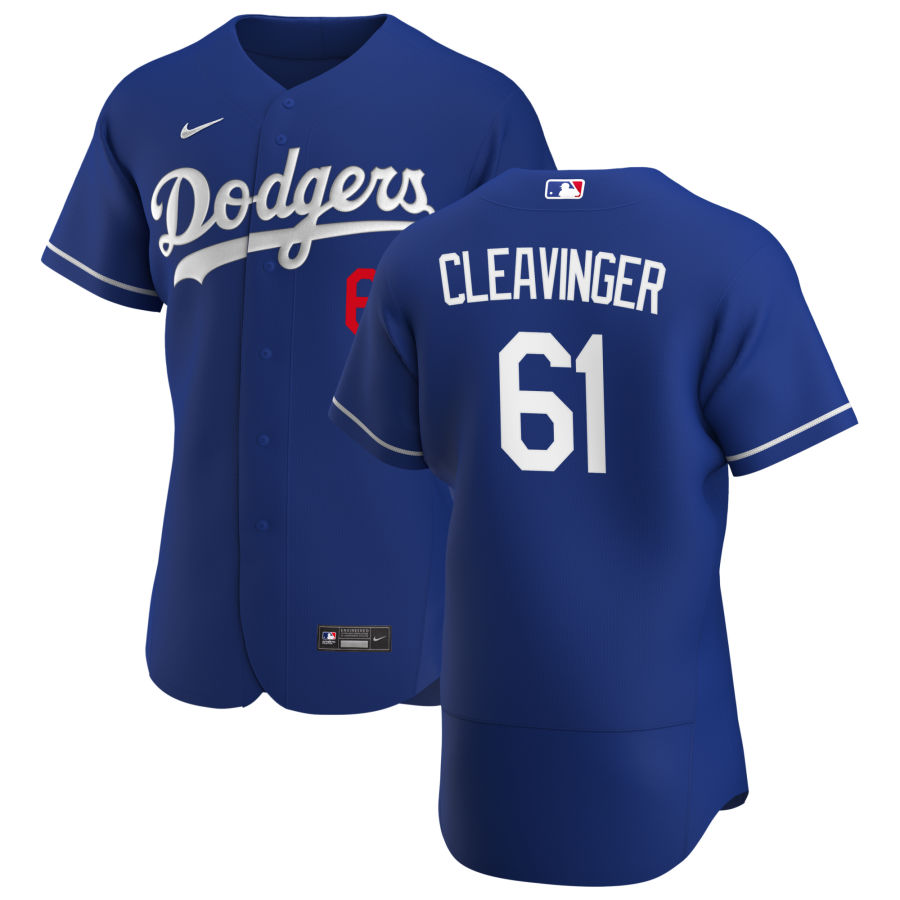 Mens Los Angeles Dodgers #61 Garrett Cleavinger Nike Royal Alternate FlexBase Jersey