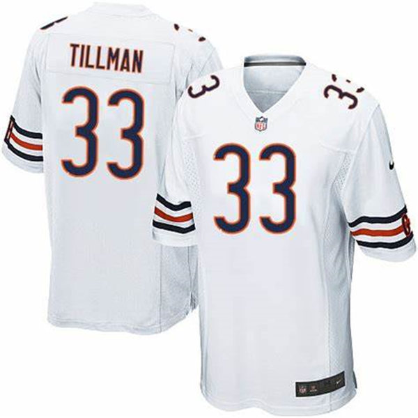 Mens Chicago Bears #33 Charles TillmanNike White Vapor Limited Jersey