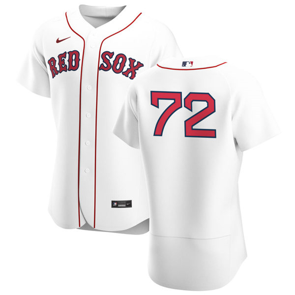 Mens Boston Red Sox #72 Garrett Whitlock Nike White Home FlexBase Jersey