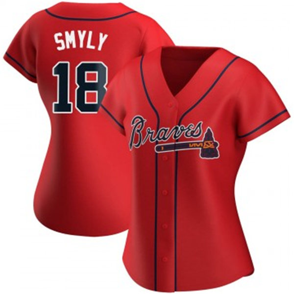 Womens Atlanta Braves #18 Drew Smyly (2)
