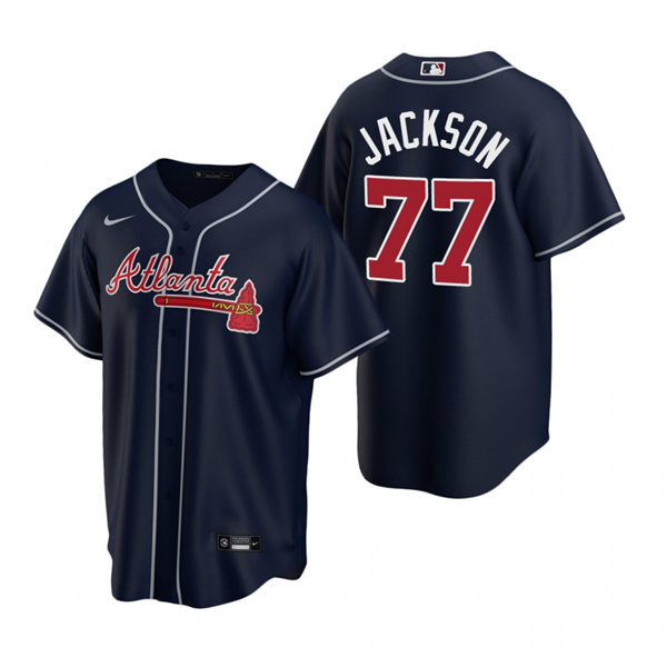 Mens Atlanta Braves #77 Luke Jackson (4)