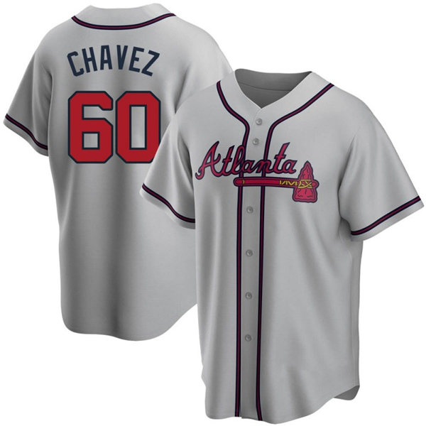Mens Atlanta Braves #60 Jesse Chavez Nike Grey Away Cool Base Jersey Mens Atlanta Braves #60 Jesse Chavez Nike Grey Away Cool Base Jersey
