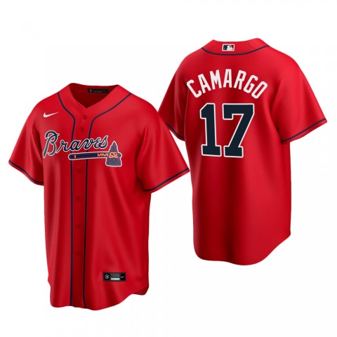 Mens Atlanta Braves #17 Johan Camargo -r