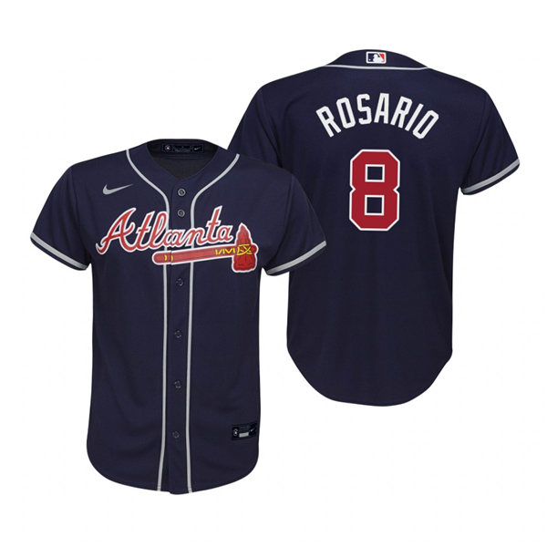 Youth Atlanta Braves #8 Eddie Rosario Nike Navy Alternate Cool Base Jersey Youth Atlanta Braves #8 Eddie Rosario Nike Navy Alternate Cool Base Jersey