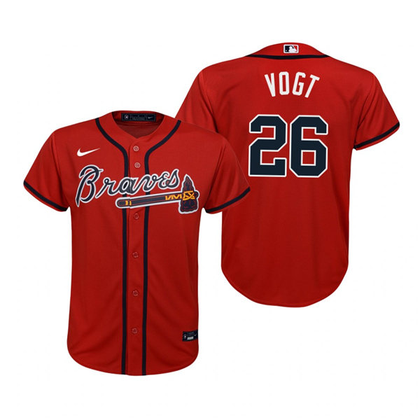 Youth Atlanta Braves #26 Stephen Vogt Nike Red Alternate Cool Base Jersey Youth Atlanta Braves #26 Stephen Vogt Nike Red Alternate Cool Base Jersey