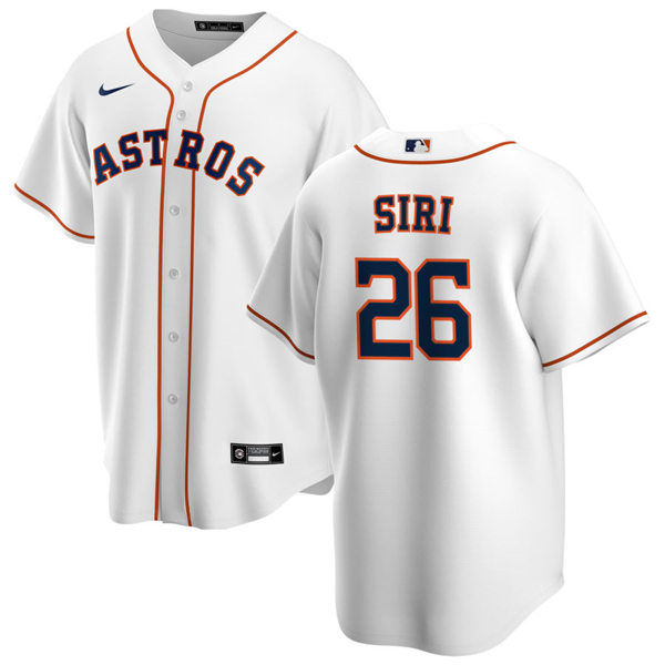 Mens Houston Astros #26 Jose Siri Nike White Home CoolBase Jersey