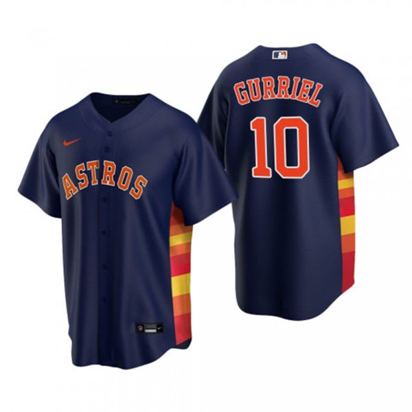 Mens Houston Astros #10 Yuli Gurriel Nike Navy Alternate CoolBase Jersey Mens Houston Astros #10 Yuli Gurriel Nike Navy Alternate CoolBase Jersey