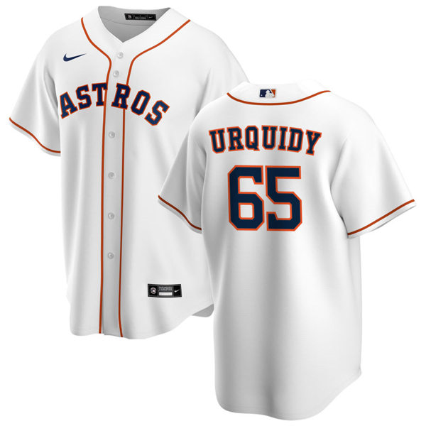 Mens Houston Astros #65 Jose Urquidy Nike White Home CoolBase Jersey