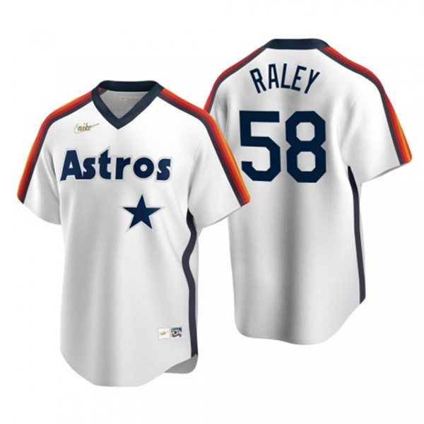 Mens Houston Astros #58 Brooks Raley Nike White Cooperstown Collection V-Neck Jersey Mens Houston Astros #58 Brooks Raley Nike White Cooperstown Collection V-Neck Jersey