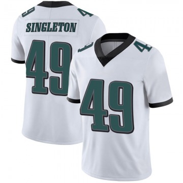 Men's Philadelphia Eagles #49 Alex Singleton White Limited Vapor Untouchable Nike Jersey